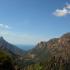 Capo d&rsquo;Orto (1&rsquo;294 m.&uuml;.M., links) und die Bucht von Porto.